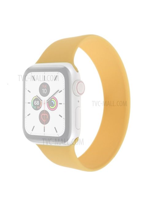 Elasticity Silicone Smart Watch Strap (Size: L) for Apple Watch Series 10 42mm / 9 8 7 41mm / 6 5 4 SE SE (2022) SE (2023) 40mm / 3 2 1 38mm, Size: L - Yellow