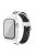 Electroplating Cover + Tempered Glass Film + Silicone Watchband for Apple Watch SE 40mm/Series 6 40mm/5 40mm/4 40mm - White/Black/White