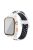 Electroplating Cover + Tempered Glass Film + Silicone Watchband for Apple Watch SE 40mm/Series 6 40mm/5 40mm/4 40mm - White/Black/White+Rose Gold