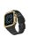 Electroplating One-Piece Soft TPU Smart Watch Replacement Strap for Apple Watch Series 10 42mm / 9 8 7 41mm / 6 5 4 SE SE (2022) SE (2023) 40mm / 3 2 1 38mm - Black / Gold