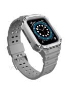 Electroplating One-Piece Soft TPU Smart Watch Replacement Strap for Apple Watch Series 10 42mm / 9 8 7 41mm / 6 5 4 SE SE (2022) SE (2023) 40mm / 3 2 1 38mm - Grey / Silver