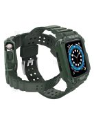 Electroplating One-Piece Soft TPU Smart Watch Replacement Strap for Apple Watch Series 10 42mm / 9 8 7 41mm / 6 5 4 SE SE (2022) SE (2023) 40mm / 3 2 1 38mm - Midnight Green / Green