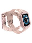 Electroplating One-Piece Soft TPU Smart Watch Replacement Strap for Apple Watch Series 10 42mm / 9 8 7 41mm / 6 5 4 SE SE (2022) SE (2023) 40mm / 3 2 1 38mm - Pink / Rose Pink