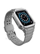 Electroplating One-piece Soft TPU Watch Band Replacement Wrist Strap for Apple Watch Series 6 / SE 44mm / SE (2022) 44mm / 5 / 4 44mm / 1 / 2 / 3 42mm / 7 45mm - Grey / Silver