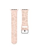 Engraved Bands for Apple Watch Series 10 42mm / 9 8 7 41mm / SE (2023) SE (2022) SE 6 5 4 40mm / 3 2 1 38mm Silicone Strap Watch Bracelet - Pink