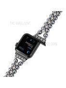 Faux Pearl Rhinestone Decor Wrist Strap Smart Watch Band Bracelet for Apple Watch Series 10 42mm / 9 8 7 41mm / 6 5 4 SE SE (2022) SE (2023) 40mm / 3 2 1 38mm - Black