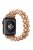 Faux Pearl Rhinestone Decor Wrist Strap Smart Watch Band Bracelet for Apple Watch Series 10 42mm / 9 8 7 41mm / 6 5 4 SE SE (2022) SE (2023) 40mm / 3 2 1 38mm - Gold