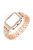 Five Beads Metal Smart Watch Band Wrist Strap + Rhinestone Decor Watch Case for Apple Watch SE 44mm / SE (2022) 44mm / SE (2022) 44mm Series 6 / 5 / 4 44mm - Rose Gold