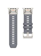 Fluorine Rubber Strap for Apple Watch 10 46mm / Ultra 2 / Ultra 49mm / 9 8 7 45mm / SE (2023) SE (2022) SE 6 5 4 44mm / 3 2 1 42mm Wrist Band - Grey