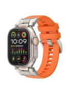 Fluorine Rubber Strap for Apple Watch 10 46mm / Ultra 2 / Ultra 49mm / 9 8 7 45mm / SE (2023) SE (2022) SE 6 5 4 44mm / 3 2 1 42mm Wrist Band - Orange