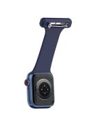 For Apple Apple Watch Series 10 46mm / Ultra 2 Ultra 49mm /  Series 9 8 7 45mm / 6 5 4 SE (2023) SE (2022) SE 44mm / 3 2 1 42mm, Doctor Nurse Watch Strap Silicone Band Hanging Buckle - Midnight Blue