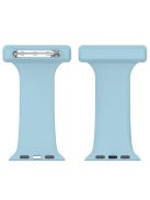 For Apple Apple Watch Series 10 46mm / Ultra 2 Ultra 49mm /  Series 9 8 7 45mm / 6 5 4 SE (2023) SE (2022) SE 44mm / 3 2 1 42mm, Doctor Nurse Watch Strap Silicone Watchband Hanging Buckle - Sky Blue