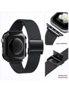 For Apple Watch 1 / 2 / 3 42mm Metal Milanese Watch Strap Quick Release Watch Band Replacement Watchband + PC Watch Case with Dual Row Rhinestone Decoration - Black