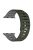 For Apple Watch 10 42mm / 9 8 7 41mm / SE (2023) SE (2022) SE 6 5 4 40mm / 3 2 1 38mm Magnetic Silicone Sport Band - Blackish Green  /  Grey