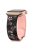 For Apple Watch 10 42mm / 9 8 7 41mm / SE (2023) SE (2022) SE 6 5 4 40mm / 3 2 1 38mm Silicone Flower Pattern Band - Black  /  Pink