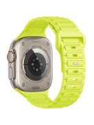 For Apple Watch 10 42mm / 9 8 7 41mm / SE (2023) SE (2022) SE 6 5 4 40mm / 3 2 1 38mm Silicone Watch Band - Fluorescent Green