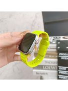 For Apple Watch 10 42mm / 9 8 7 41mm / SE (2023) SE (2022) SE 6 5 4 40mm / 3 2 1 38mm Silicone Watch Band - Fluorescent Green