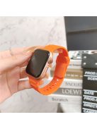 For Apple Watch 10 42mm / 9 8 7 41mm / SE (2023) SE (2022) SE 6 5 4 40mm / 3 2 1 38mm Silicone Watch Band - Orange