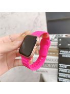 For Apple Watch 10 42mm / 9 8 7 41mm / SE (2023) SE (2022) SE 6 5 4 40mm / 3 2 1 38mm Silicone Watch Band - Rose Pink