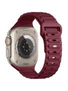 For Apple Watch 10 42mm / 9 8 7 41mm / SE (2023) SE (2022) SE 6 5 4 40mm / 3 2 1 38mm Silicone Watch Band - Wine Red