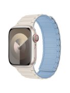 For Apple Watch 10 46mm / Ultra 2 / Ultra 49mm / 9 8 7 45mm / SE (2023) SE (2022) SE 6 5 4 44mm / 3 2 1 42mm 3 Beads Watch Strap - Antique White+Blue