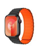 For Apple Watch 10 46mm / Ultra 2 / Ultra 49mm / 9 8 7 45mm / SE (2023) SE (2022) SE 6 5 4 44mm / 3 2 1 42mm 3 Beads Watch Strap - Black+Orange