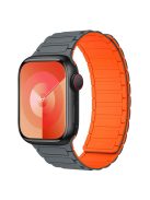 For Apple Watch 10 46mm / Ultra 2 / Ultra 49mm / 9 8 7 45mm / SE (2023) SE (2022) SE 6 5 4 44mm / 3 2 1 42mm 3 Beads Watch Strap - Grey+Orange