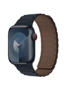 For Apple Watch 10 46mm / Ultra 2 / Ultra 49mm / 9 8 7 45mm / SE (2023) SE (2022) SE 6 5 4 44mm / 3 2 1 42mm 3 Beads Watch Strap - Midnight Blue+Chocolate