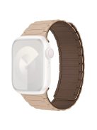 For Apple Watch 10 46mm / Ultra 2 / Ultra 49mm / 9 8 7 45mm / SE (2023) SE (2022) SE 6 5 4 44mm / 3 2 1 42mm 3 Beads Watch Strap - Milk Tea+Chocolate