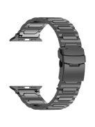 For Apple Watch 10 46mm / Ultra 2 / Ultra 49mm / 9 8 7 45mm / SE (2023) SE (2022) SE 6 5 4 44mm / 3 2 1 42mm 3 Titanium Metal Watch Band - Black