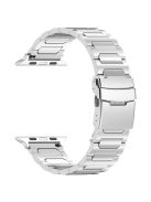 For Apple Watch 10 46mm / Ultra 2 / Ultra 49mm / 9 8 7 45mm / SE (2023) SE (2022) SE 6 5 4 44mm / 3 2 1 42mm 3 Titanium Metal Watch Band - Silver