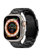 For Apple Watch 10 46mm / Ultra 2 / Ultra 49mm / 9 8 7 45mm / SE (2023) SE (2022) SE 6 5 4 44mm / 3 2 1 42mm 3-Bead Titanium Alloy Watch Strap - Black