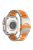 For Apple Watch 10 46mm / Ultra 2 / Ultra 49mm / 9 8 7 45mm / SE (2023) SE (2022) SE 6 5 4 44mm / 3 2 1 42mm 3-Bead Titanium Alloy Watch Strap - Titanium+Orange