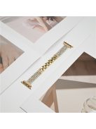 For Apple Watch 10 46mm / Ultra 2 / Ultra 49mm / 9 8 7 45mm / SE (2023) SE (2022) SE 6 5 4 44mm / 3 2 1 42mm 4 Rows Rhinestone Strap - Gold