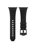 For Apple Watch 10 46mm / Ultra 2 / Ultra 49mm / 9 8 7 45mm / SE (2023) SE (2022) SE 6 5 4 44mm / 3 2 1 42mm Adjustable Strap Silicone Band - Black