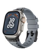 For Apple Watch 10 46mm / Ultra 2 / Ultra 49mm / 9 8 7 45mm / SE (2023) SE (2022) SE 6 5 4 44mm / 3 2 1 42mm Adjustable Strap Silicone Band - Black+Grey