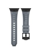 For Apple Watch 10 46mm / Ultra 2 / Ultra 49mm / 9 8 7 45mm / SE (2023) SE (2022) SE 6 5 4 44mm / 3 2 1 42mm Adjustable Strap Silicone Band - Black+Grey