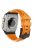 For Apple Watch 10 46mm / Ultra 2 / Ultra 49mm / 9 8 7 45mm / SE (2023) SE (2022) SE 6 5 4 44mm / 3 2 1 42mm Adjustable Strap Silicone Band - Black+Orange