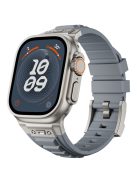 For Apple Watch 10 46mm / Ultra 2 / Ultra 49mm / 9 8 7 45mm / SE (2023) SE (2022) SE 6 5 4 44mm / 3 2 1 42mm Adjustable Strap Silicone Band - Titanium+Grey