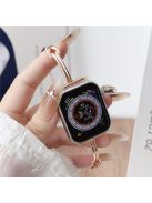 For Apple Watch 10 46mm / Ultra 2 / Ultra 49mm / 9 8 7 45mm / SE (2023) SE (2022) SE 6 5 4 44mm / 3 2 1 42mm Alloy Strap Knotted Watch Band - Rose Gold