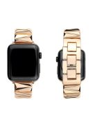 For Apple Watch 10 46mm / Ultra 2 / Ultra 49mm / 9 8 7 45mm / SE (2023) SE (2022) SE 6 5 4 44mm / 3 2 1 42mm Aluminium Alloy Watch Band  - Rose Gold