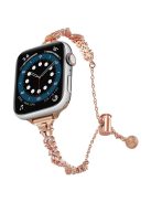 For Apple Watch 10 46mm / Ultra 2 / Ultra 49mm / 9 8 7 45mm / SE (2023) SE (2022) SE 6 5 4 44mm / 3 2 1 42mm Angel Wings Design Copper Watch Strap - Rose Gold