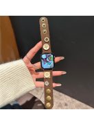 For Apple Watch 10 46mm / Ultra 2 / Ultra 49mm / 9 8 7 45mm / SE (2023) SE (2022) SE 6 5 4 44mm / 3 2 1 42mm Art Plush Wristband - Coffee