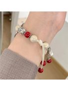 For Apple Watch 10 46mm / Ultra 2 / Ultra 49mm / 9 8 7 45mm / SE (2023) SE (2022) SE 6 5 4 44mm / 3 2 1 42mm Artificial Pearl Strap - Beige / 1-Chain