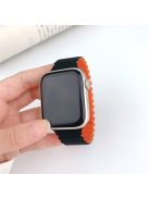 For Apple Watch 10 46mm / Ultra 2 / Ultra 49mm / 9 8 7 45mm / SE (2023) SE (2022) SE 6 5 4 44mm / 3 2 1 42mm Bamboo Joint Strap - Black+Orange