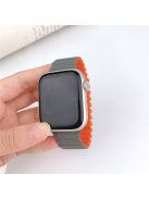 For Apple Watch 10 46mm / Ultra 2 / Ultra 49mm / 9 8 7 45mm / SE (2023) SE (2022) SE 6 5 4 44mm / 3 2 1 42mm Bamboo Joint Strap - Grey+Orange