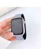 For Apple Watch 10 46mm / Ultra 2 / Ultra 49mm / 9 8 7 45mm / SE (2023) SE (2022) SE 6 5 4 44mm / 3 2 1 42mm Bamboo Joint Strap - Obsidian Grey+Black