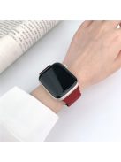 For Apple Watch 10 46mm / Ultra 2 / Ultra 49mm / 9 8 7 45mm / SE (2023) SE (2022) SE 6 5 4 44mm / 3 2 1 42mm Bamboo Joint Strap - Wine Red+Black