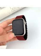 For Apple Watch 10 46mm / Ultra 2 / Ultra 49mm / 9 8 7 45mm / SE (2023) SE (2022) SE 6 5 4 44mm / 3 2 1 42mm Bamboo Joint Strap - Wine Red+Black