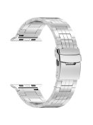 For Apple Watch 10 46mm / Ultra 2 / Ultra 49mm / 9 8 7 45mm / SE (2023) SE (2022) SE 6 5 4 44mm / 3 2 1 42mm Band 5-Bead Watch Strap - Silver